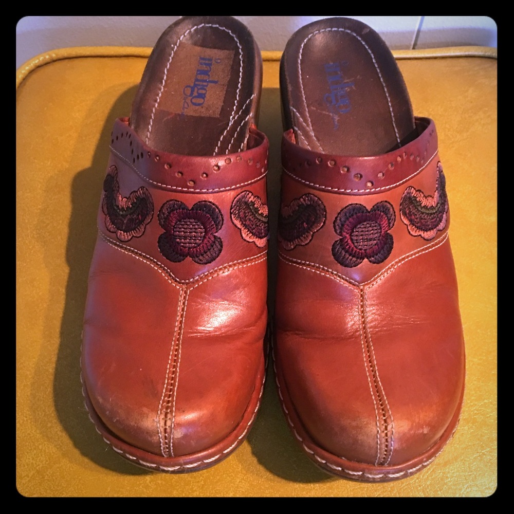 Indigo Clark’s clogs